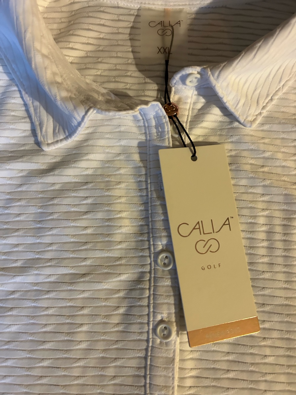 Calia golf white renew sleeveless Polo Top - Classic Collared Knit. XXL - Picture 13 of 16